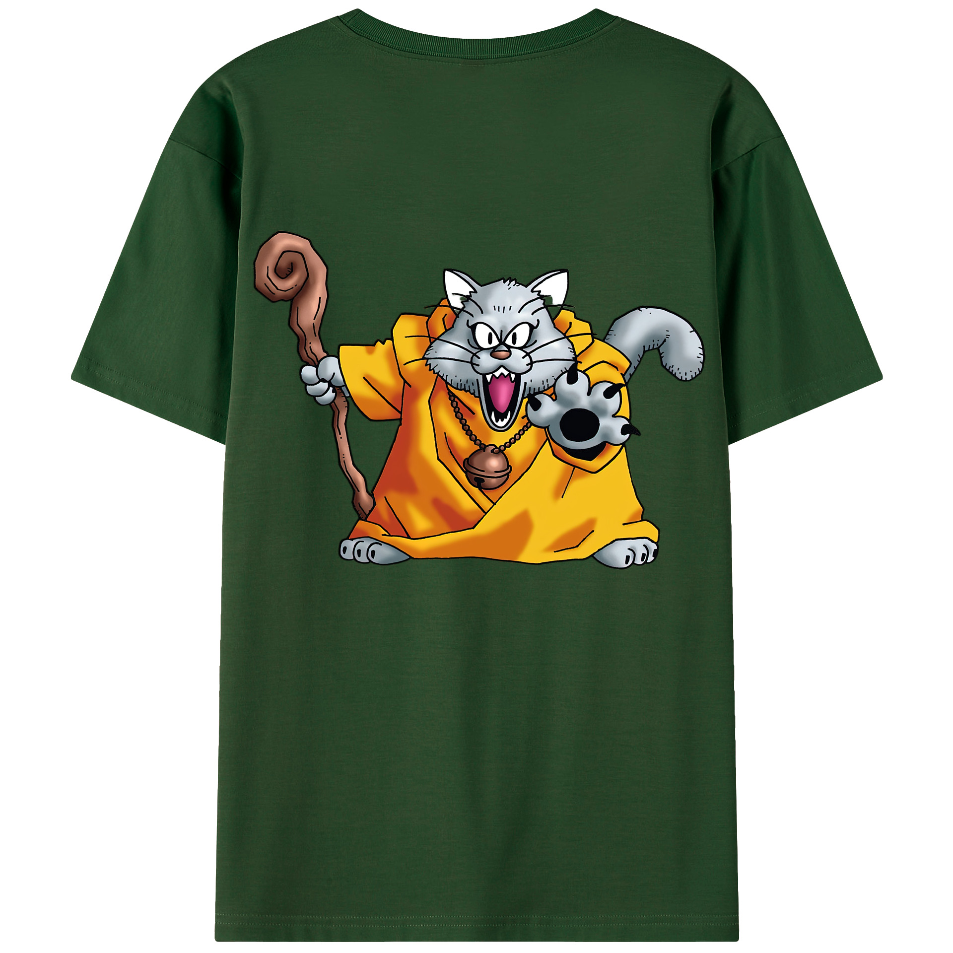（画像用） ドラゴンクエスト Doragon Kuesuto Dragon Quest 綿100％半袖Tシャツ（背面プリント）